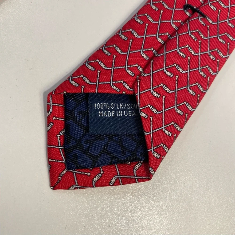 Vineyard Vines Red Golf Club Silk Tie